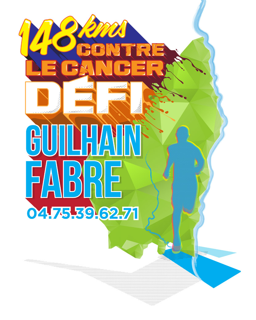 Affiche pour défi sportif - Guilhain Fabre