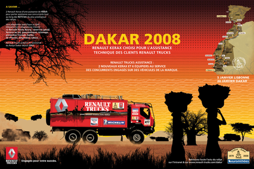 Renault Trucks - Affiche pour le Paris Dakar