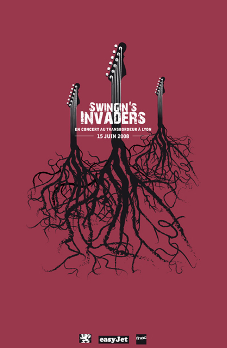 Création d'une affiche de concert - Swingin's Invaders
