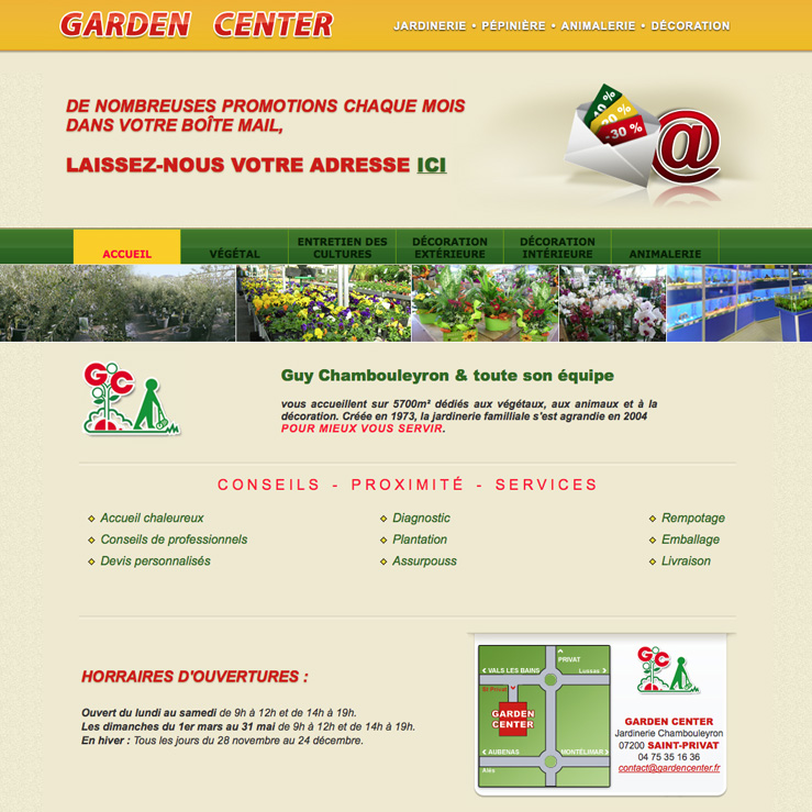 Projets similaires - Site web Garden Center