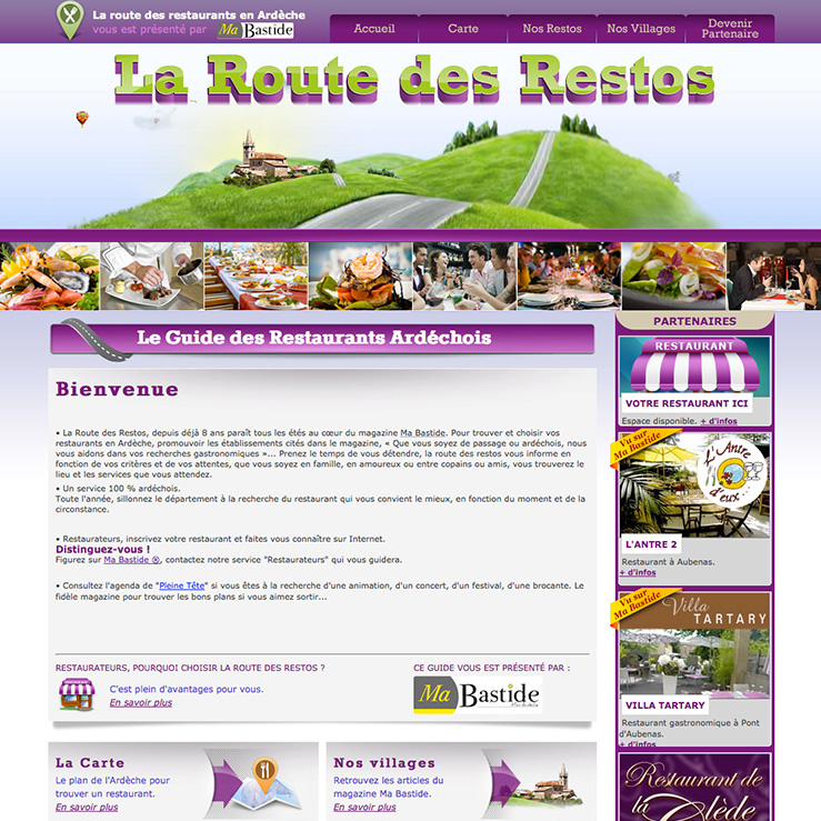 Projets similaires - La Route des Restos - Répertoire web