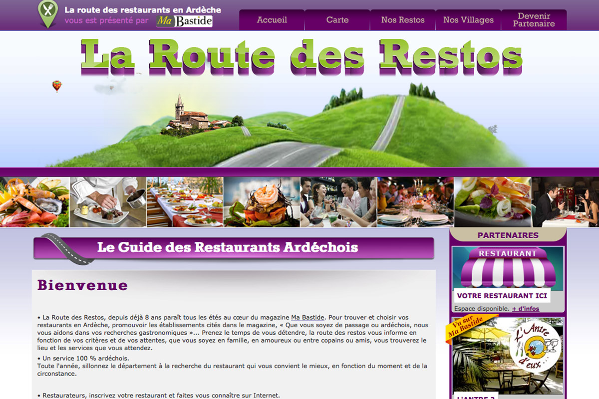 La Route des Restos - Répertoire web